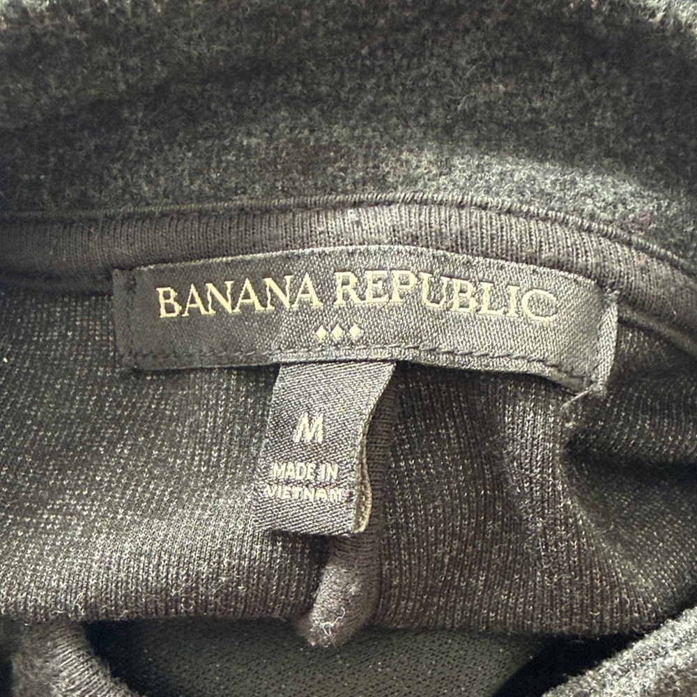 *Banana Republic Charcoal Mock Neck Blazer Size Medium - Picture 2 of 7